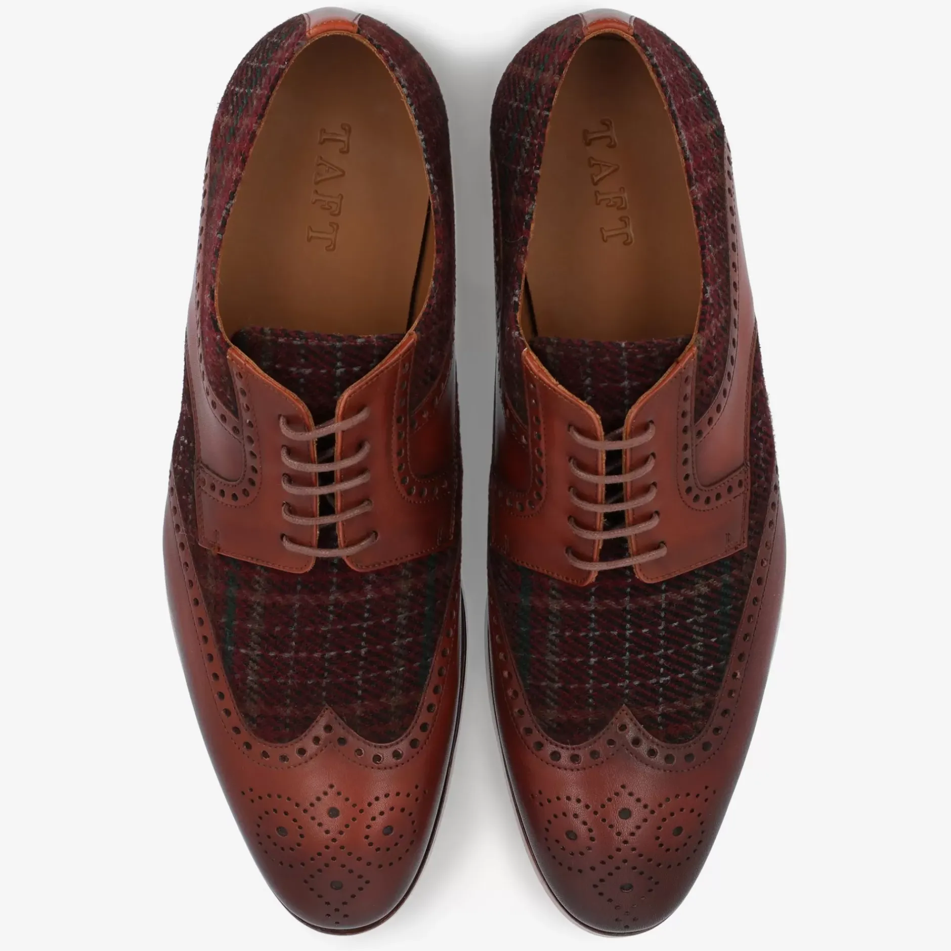 TAFT Shoes>The Wallace Shoe In Red Plaid |